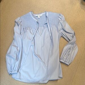 Derek Lam Women's Blue Smocked Top